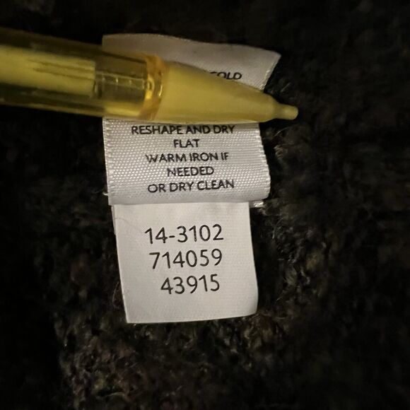 J Jill Open Cardigan Sz M Green One Button Knit Wool Alpaca Blend Grannycore - Picture 9 of 9